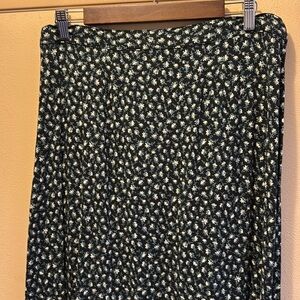 Vintage Studio Elegant Green Floral Patterned Skirt